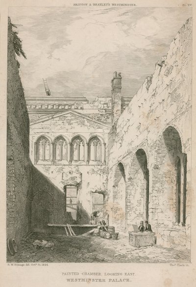 Painted Chamber, Westminster Palace, London, Blick nach Osten von R. W. Billings